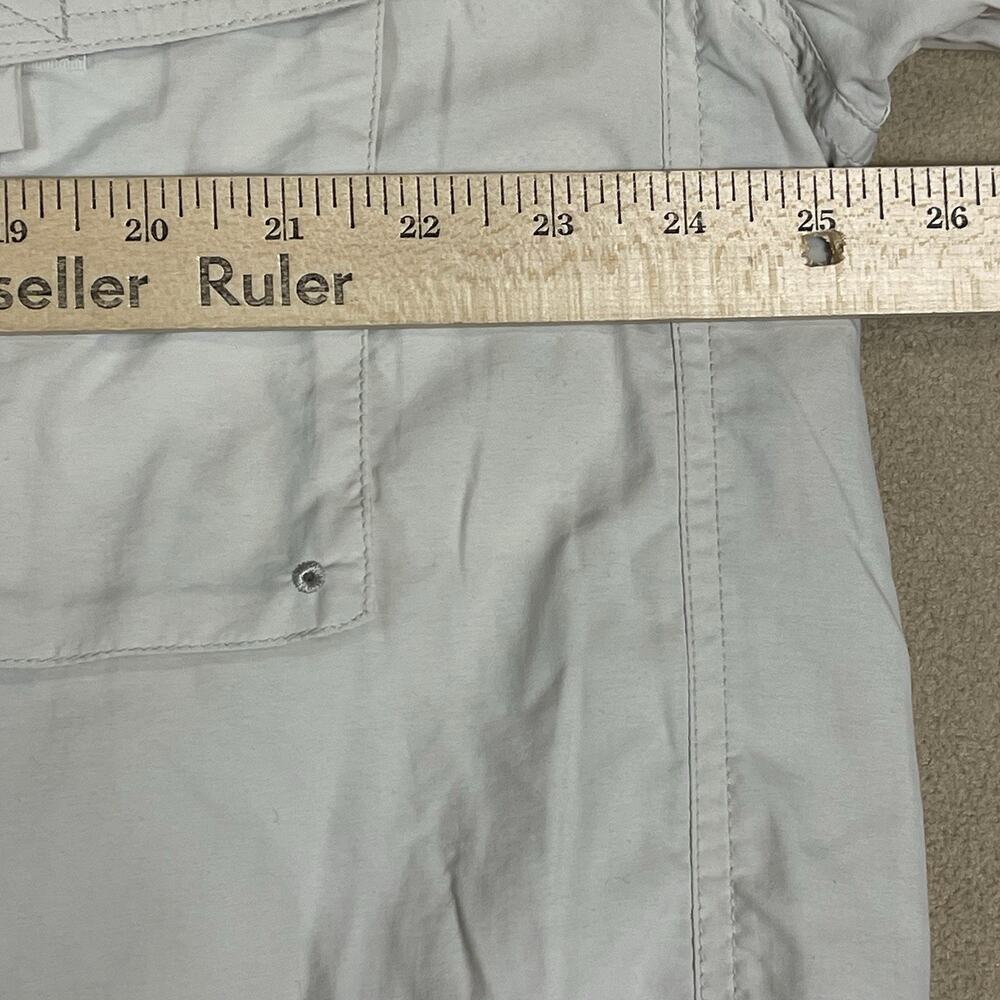 Guy Harvey Aftco Shirt Mens L Cream Short Sleeve Fishing‎ Vented Lightweight - Picture 4 of 12